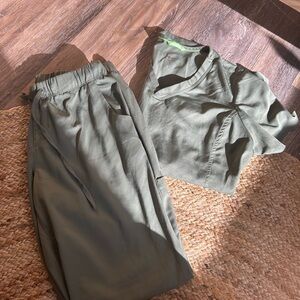 Olive Green Scrub Set